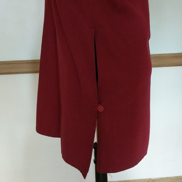 Vintage Maroon heavy Cotton Tunic Top Sailor Collar S - Picture 6 of 9